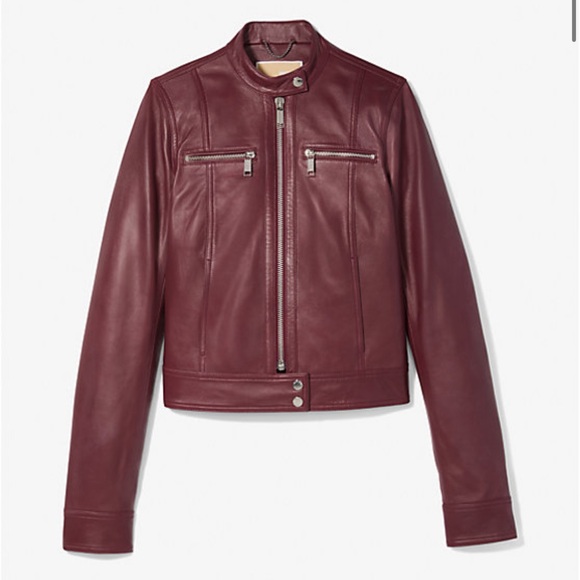 *NEW* Michael Kors Leather Biker Jacket
